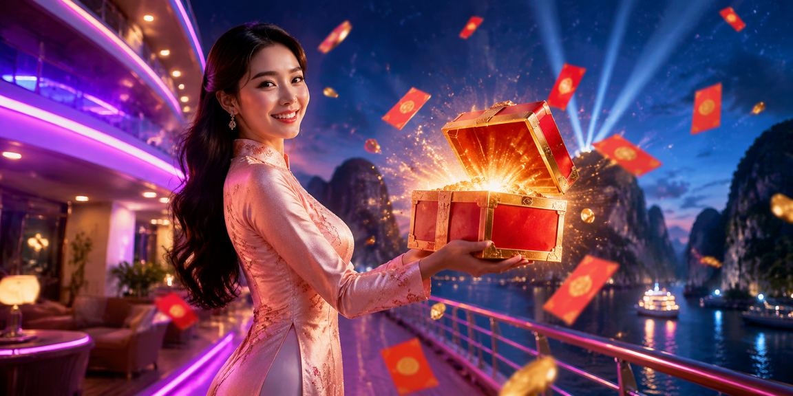 Khung cảnh vịnh Hạ Long với trang phục áo dài truyền thống trong dịp tặng thưởng