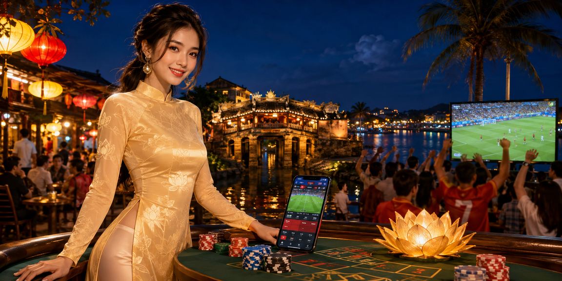 Khung cảnh bình yên phố cổ Hội An với trang phục áo dài truyền thống Việt Nam