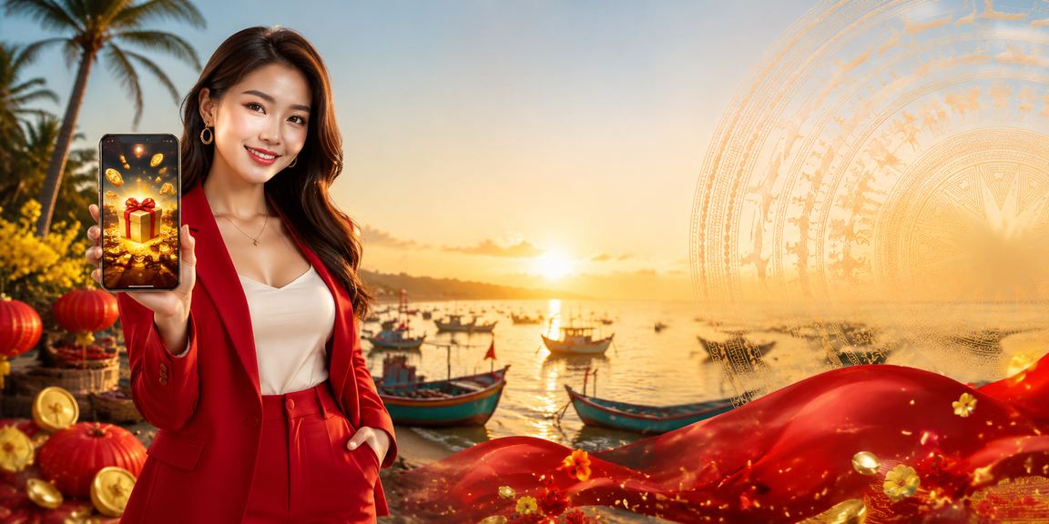 Người dùng đăng ký tài khoản r35 trên bờ biển Mũi Né